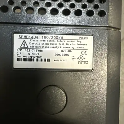 SPMD1404 Emerson Control Techniques VFD, 160/200kW Repair Quote Only