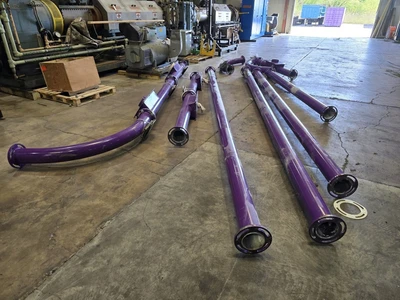 6" Diameter Hapman TubePro™  Drag Conveying System, 15 HP, New In 2020
