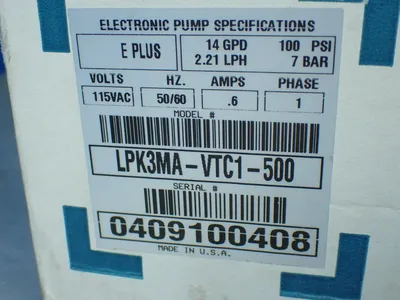 New | in-Stock PULSAFEEDER LPK3MAVTC1500 Pumps (Metering) Ohio US | HGR 24 #737584