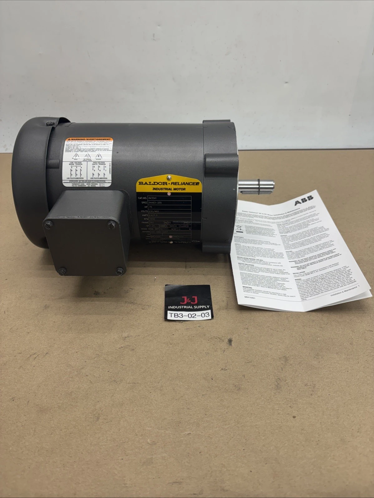 New | in-Stock Baldor VM3541 A.C. Motors Indiana US | J&J Industrial Supply #779908