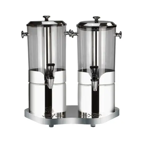 Bon Chef 40506 4-Gal Double Juice Dispenser W/ Stainless Ice Chamber & Base