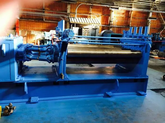 76” WIDE x .500” THICK CAUFFIEL FLATTENER W/PINCH ROLL (USED)