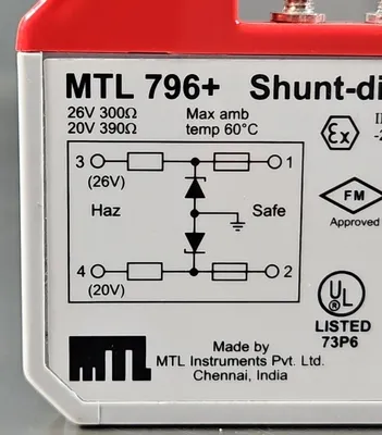 Measurement Technology MTL 796+ Shunt-Diode Safety Barrier. 3C-20
