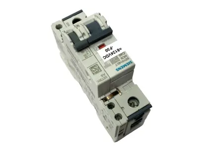 USED SIEMENS MINIATURE CIRCUIT BREAKER C40 1-POLE 40A W/ 5ST3010 AUX SWITCH
