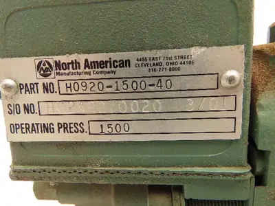 North American Mfg H0920-1500-40 Hydraulic Proportional Servo Valve 1500 PSI