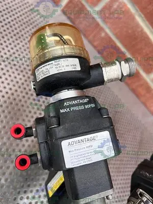 USED 5 ITT ADVANTAGE STAINLESS STEEL DIAPHRAGM VALVES W/ VALVE POSITIONER