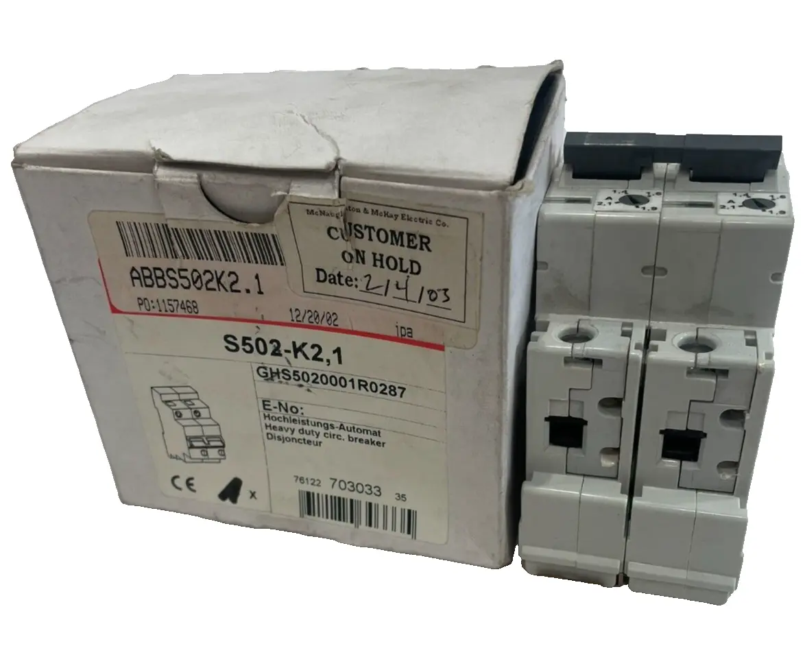 NEW ABB S502-K2,1 CIRCUIT BREAKER 50/60HZ A502K21