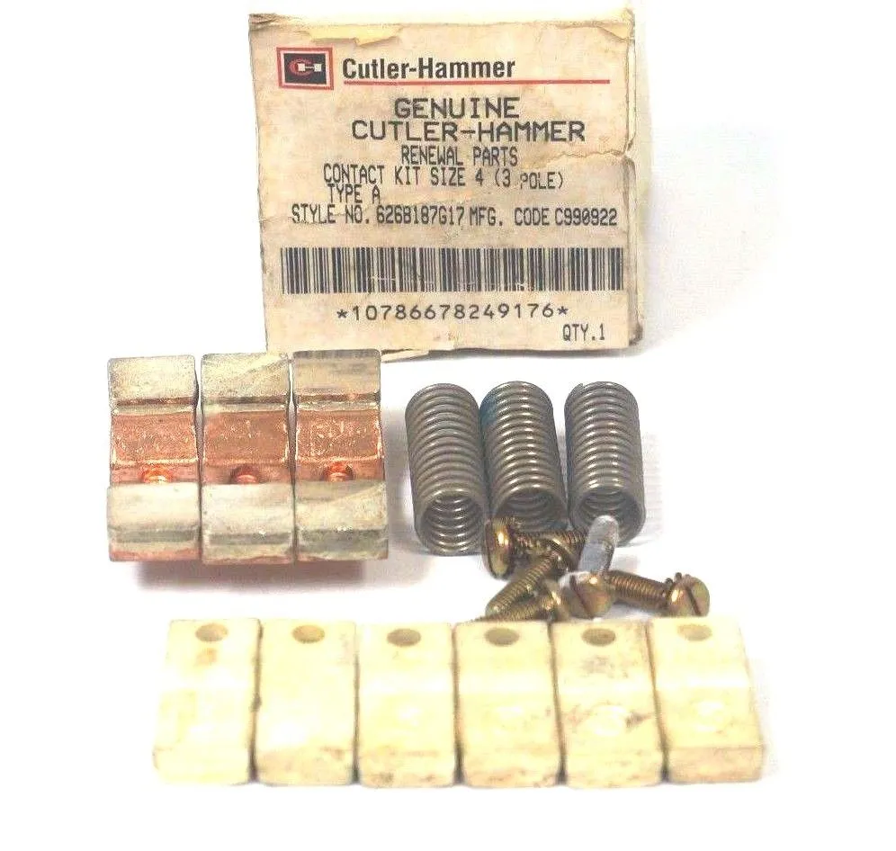 NEW CUTLER HAMMER 626B187G17 CONTACT KIT SIZE 4