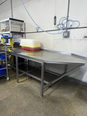 USED STAINLESS STEEL Inspection Table Preparation Tables