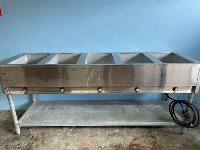 75-0243 Eagle Group 5 Well Electric Steam Hot Food Table - DHT5-208-3