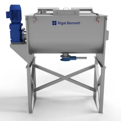 2,000L S/S Rigal Bennett Trough Mixer 18.5 Kw