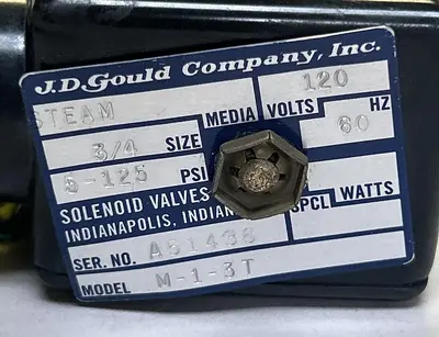 New | in-Stock J.D GOULD M-1-3T Solenoid Valves Ohio US | Surplus Asset Holdings #1246360