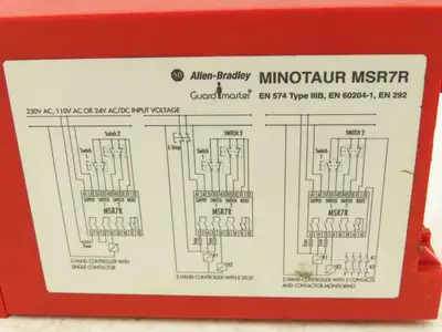Allen Bradley 440R-D23022 Guardmaster Minotaur MSR7R Safety Relay 2 Hand Control