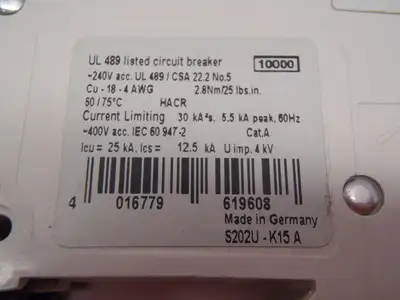 Used ABB Miniature Circuit Breaker Circuit Breakers Michigan US | Maverick Industrial Sales #1394524