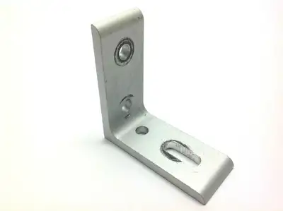 USED 80/20 HOLE SLOTTED CORNER BRACKET 3” X 3” X 1-5/16” WIDT