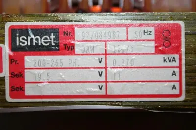 USED ISMET 92/084987