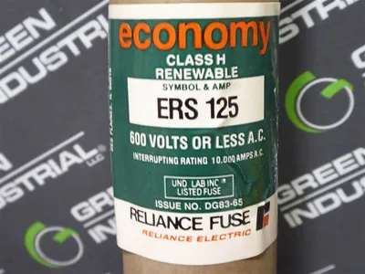 Reliance Electric ERS 125 Economy Renewable Fuse 125A 600V New NIB
