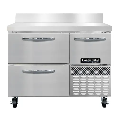 Continental RA43NBS-D 43" Worktop Refrigerator W/ (2) Sections, 115v