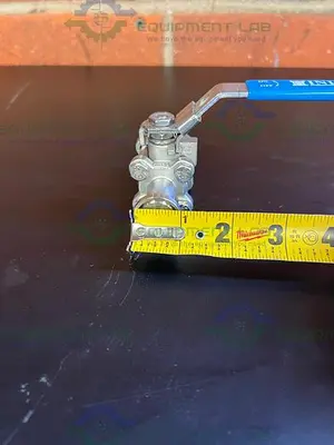 USED HINLINE STAINLESS STEEL BALL VALVE  W/ 3/4" SANITARY FITTING