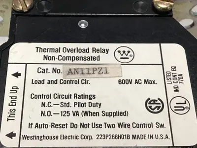 USED WESTINGHOUSE AN11PZ1