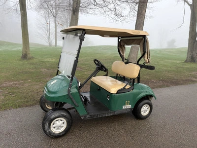 (1) 2017 E-Z-Go golf cart with a Kawasaki gas engine, model 625111G01, includes canopy, ball cover, ...