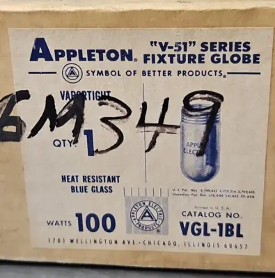Emerson Apleton VGL-1BL globe blue. (BIN433)
