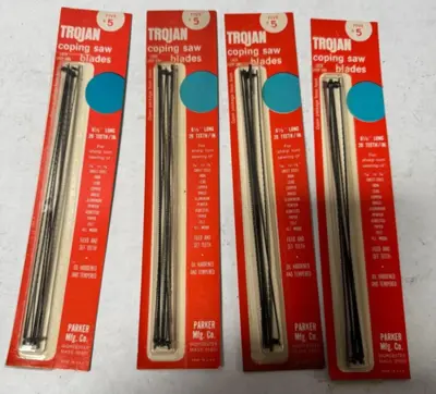 Lot of 20 Trojan Coping Saw Blades 4 Packs of 5 New Sealed 6-1/2" Long