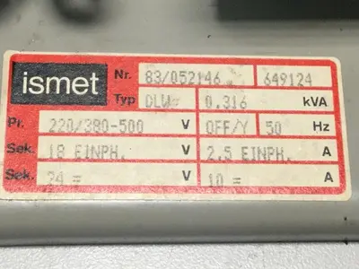 USED ISMET 83/052146