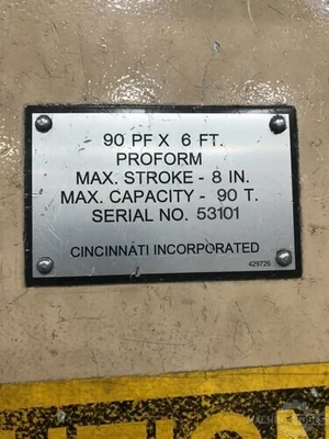 USED 2004 CINCINNATI INC 90PF-6