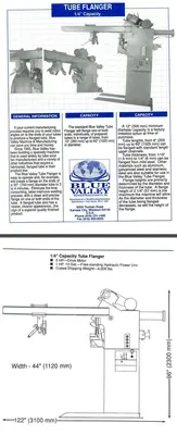 1/4" X 60" BLUE VALLEY MODEL #T-1084 TUBE & PIPE FLANGER: STOCK #17288
