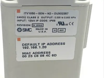 Used SMC ITV1050-SEN-N2-DUX02357 Solenoid Regulators Michigan US | Maverick Industrial Sales #1463893