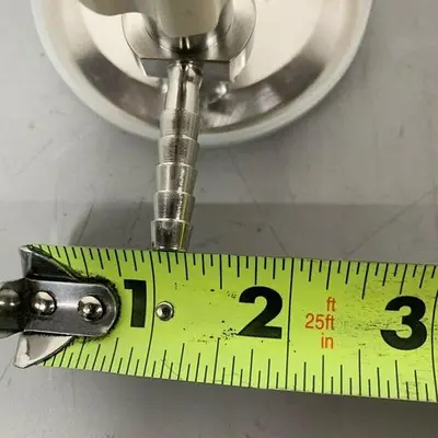 USED ITT PURE-FLO 316L STAINLESS STEEL SAMPLE VALVE W/ 1/4" OUTLET & 3" INLET