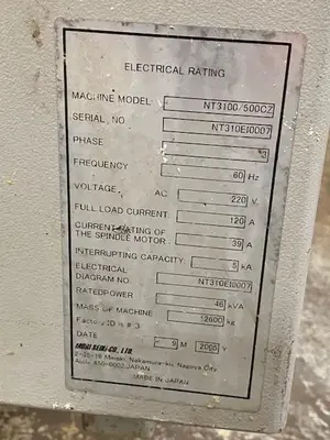 USED 2005 MORI SEIKI NT3100/500CZ