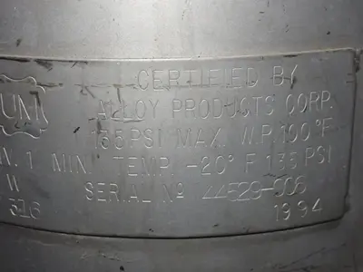 Alloy Products Corporation Pressure Vessel