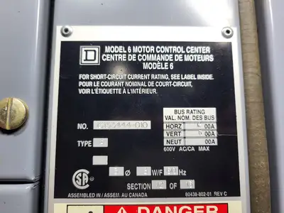 USED SQUARE D MODEL 6