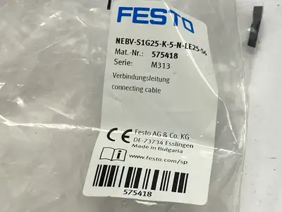 NEBV-S1G25-K-N-LE25-S6, 575417 | Festo NEBV-S1G25-K-N-LE25-S6 Connecting Cable Sub-D 2.5m 575417 - New Other