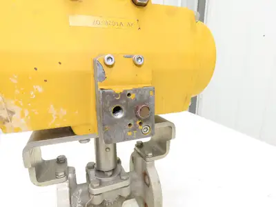 Tufline 0367 1" Flanged 300 Stainless Plug Valve Pneumatic Actuator & Positioner