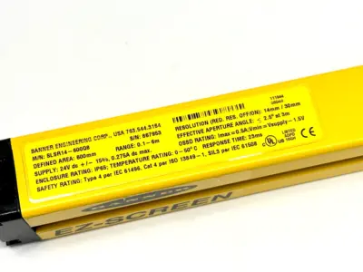 SLSR14-600Q8 | Banner  EZ-Screen Light Curtain Low Profile Receiver M12 MISSING END - Used
