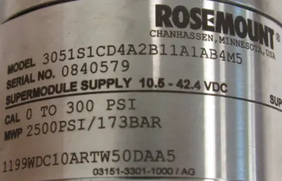 NEW ROSEMOUNT 3051S1CD4A2B11A1AB4M5 PRESSURE TRANSMITTER DP007-1501-S6 4459811