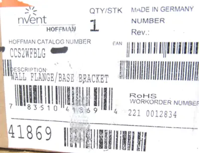 NEW NVENT HOFFMAN CCS2WFBLG WALL FLANGE BASE BRAKET