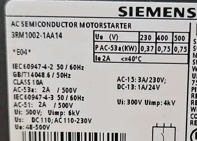 Siemens 3RM1002-1AA14 Sirius Motorstarter Loc3C4