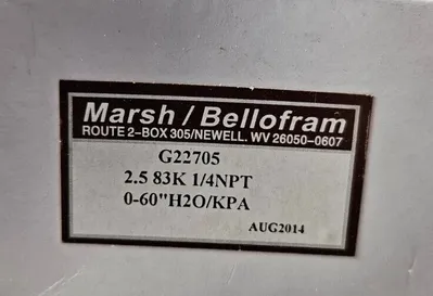 MARSH/BELLOFRAM G22705 Gauge 6D-9