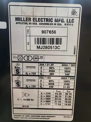 Used MILLER ELECTRIC 907656 Mig Welders Michigan US | Midwest Press and Automation #1548915