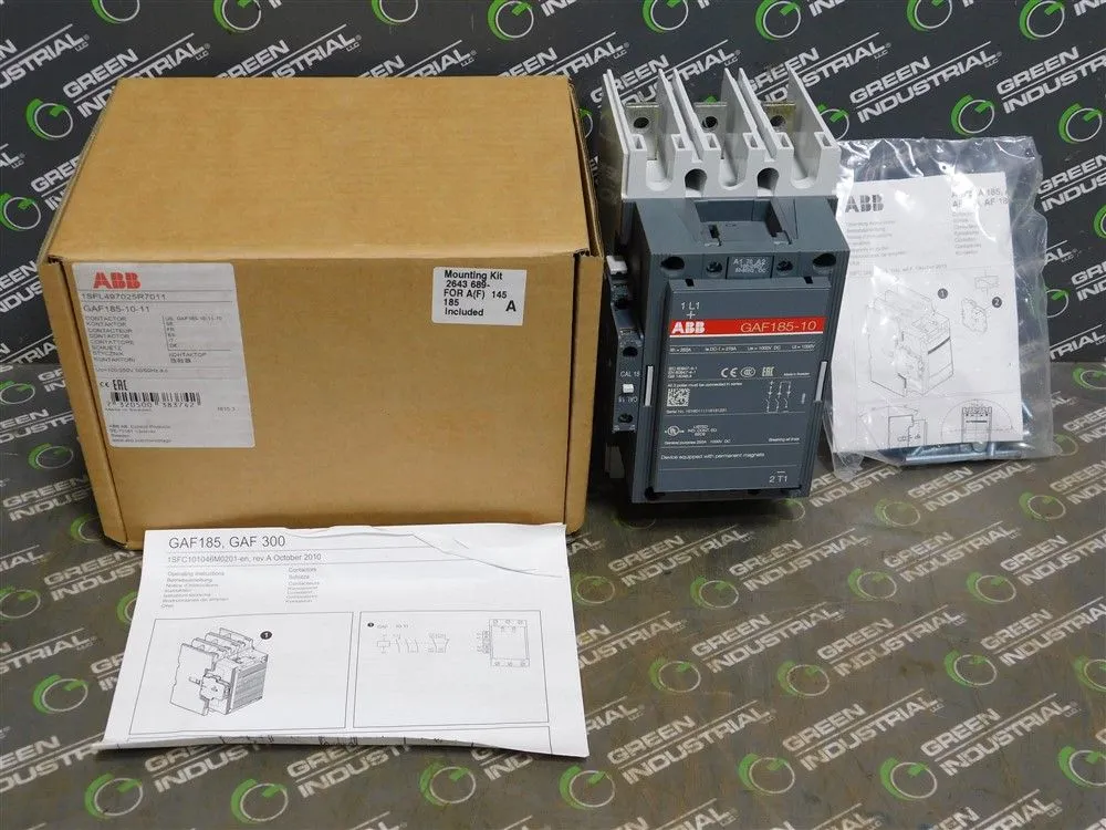 ABB GAF185-10 3 Pole Contactor 1SFL497025R7011 250A 1000V DC New