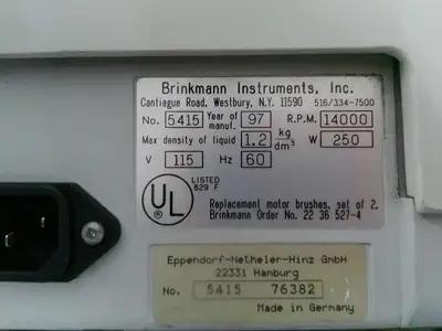 Eppendorf 5415C Centrifuge w/ F-45-18-11 Rotor FULLY TESTED