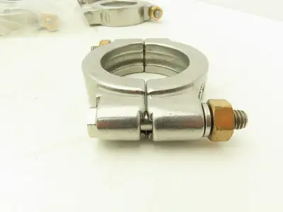 TL China 13MHP-2-304 Double Bolted Sanitary Clamp 2" Pipe High Pressure Lot of 7