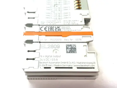 USED BECKHOFF ETHERCAT 16-CHANNEL DIGITAL OUTPUT TERMINAL 24VDC/0.5A
