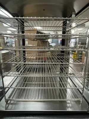 Used Hatco Used Hatco FSDT-2X Tall Two Door Warming Display Merchandiser w/ Rack - 120V Heated Cabinets & Displays Illinois US | Falcon Restaurant Supply #1375795
