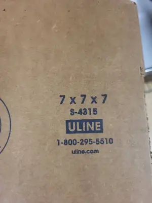 Bundle of 4x4x4 and 7x7x7 Uline Corrugated Shipping Boxes