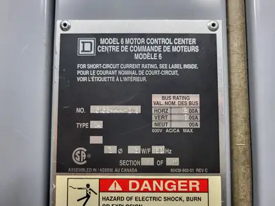 USED SQUARE D MODEL 6